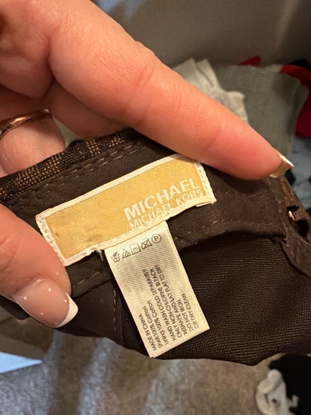 Michael Kors Brown MK Monogram Baseball Cap - Picture 5 of 5